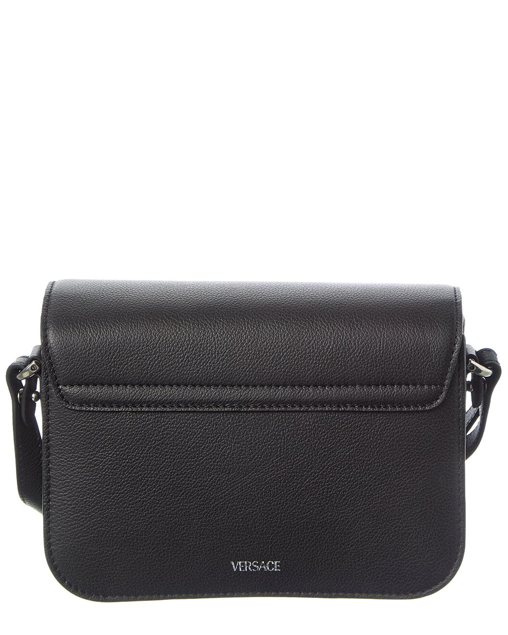 Versace Black Leather La Medusa Crossbody Bag